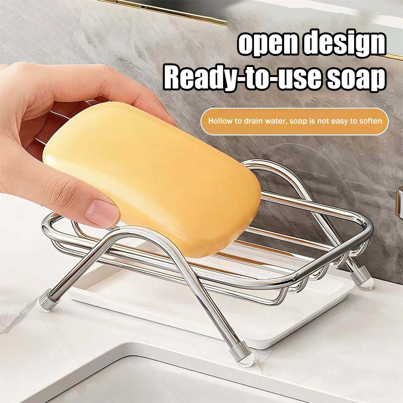 Stainless Steel Soap Dish With Drainage Tray Non Slip Rust-Resistant Soap Holder For Bathroom Kitchen Countertop Accessories One size
Stainless Steel Soap Dish With Drainage Tray Non Slip Rust-Resistant Soap Holder For Bathroom Kitchen Countertop Accessories One size