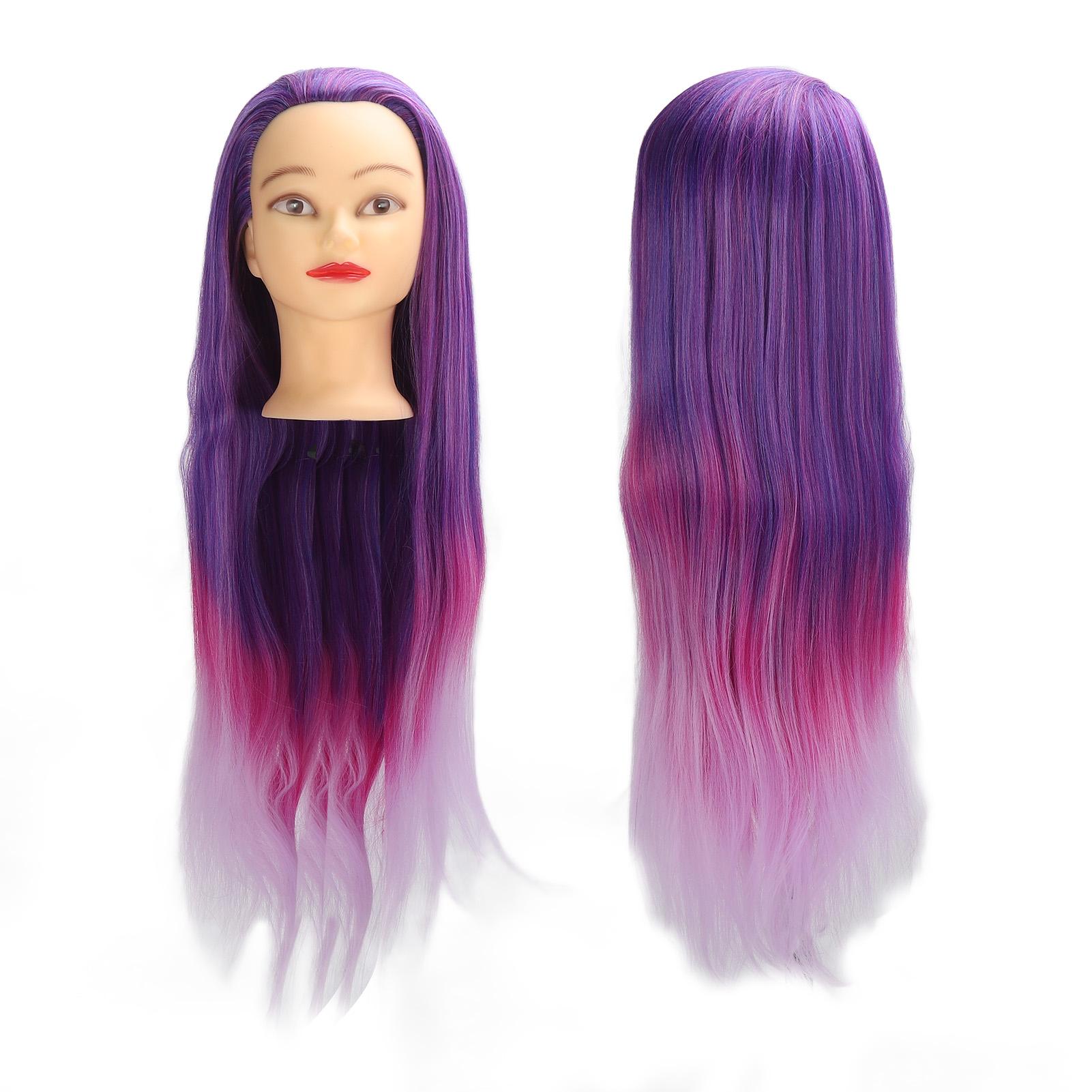Mannequin Head with Purple Pink Gradient Hair Braiding Synthetic Fiber Hairdresser Training Head with Clamp
Mannequin Head with Purple Pink Gradient Hair Braiding Synthetic Fiber Hairdresser Training Head with Clamp