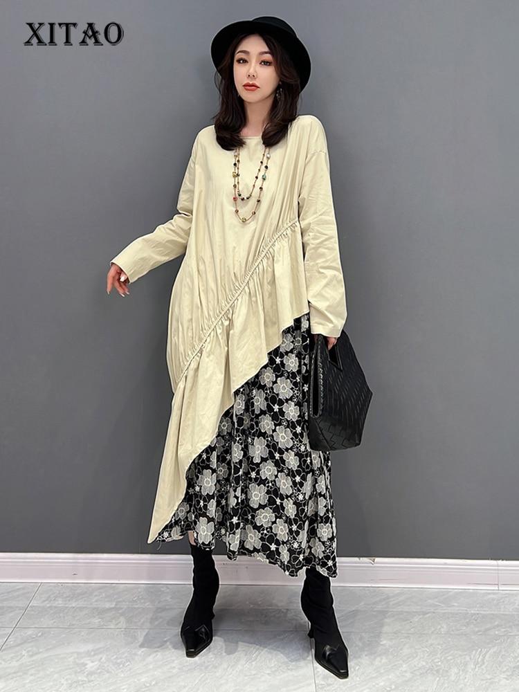 Асимметричное лоскутное платье XITAO контрастного цвета WLD9202
Асимметричное лоскутное платье XITAO контрастного цвета WLD9202