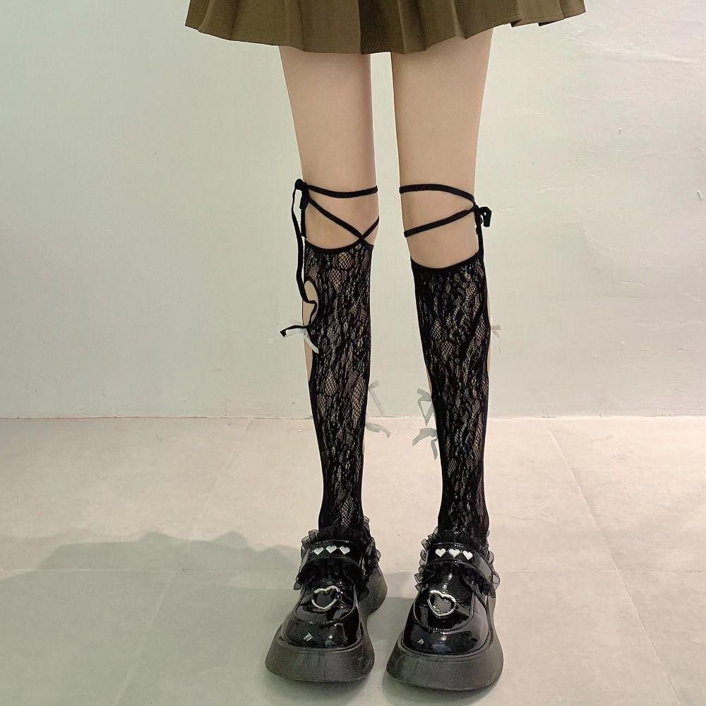 Hollow Out Bowknot Long Stockings JK Lolita Socks Women Breathable Mesh Stockings Club чорний
Hollow Out Bowknot Long Stockings JK Lolita Socks Women Breathable Mesh Stockings Club чорний