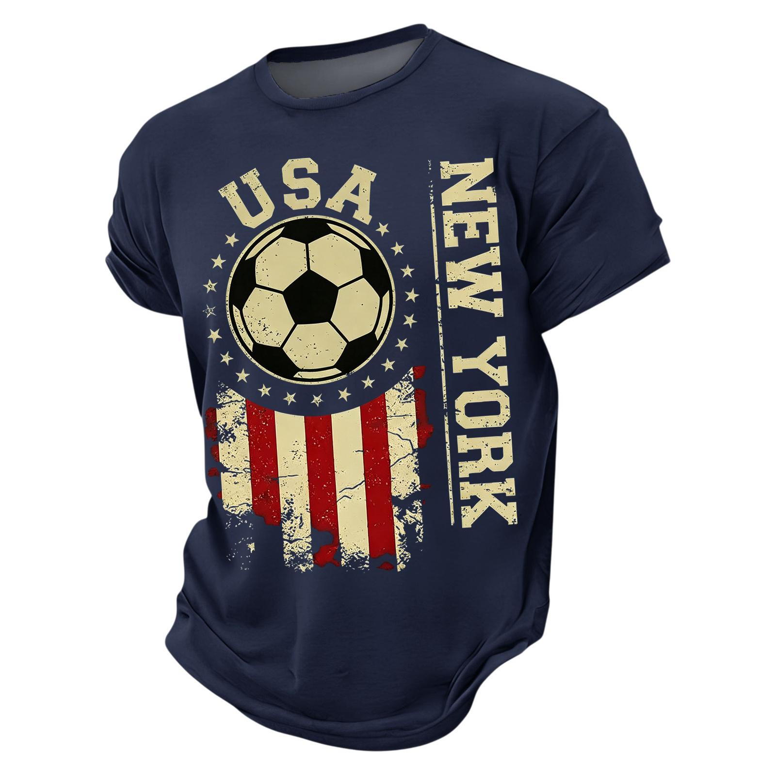 USA Soccer Graphic Tee Crew Neck Short Sleeve Casual T Shirt for Men with Distressed Print Design S тёмно-синий
USA Soccer Graphic Tee Crew Neck Short Sleeve Casual T Shirt for Men with Distressed Print Design S тёмно-синий