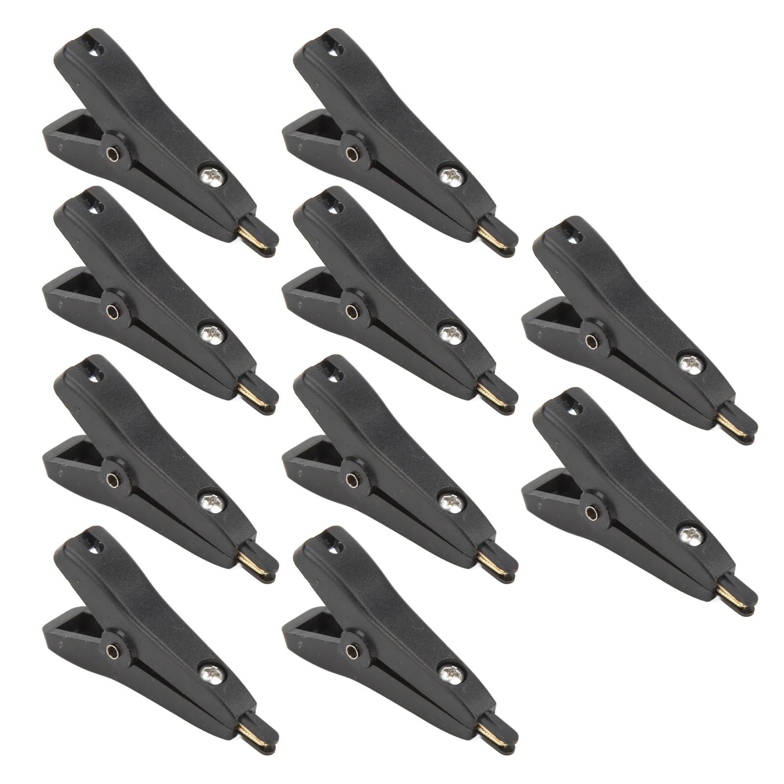 10Pcs Crocodile Clip Positive Negative Test Gold Plated Brass Connector 25mm Opening J.60043Black
10Pcs Crocodile Clip Positive Negative Test Gold Plated Brass Connector 25mm Opening J.60043Black