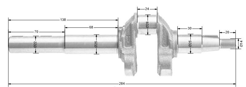 Crankshaft Loncin Lc1P65Fe-2 Euro V Original Part 130290672-0001
Crankshaft Loncin Lc1P65Fe-2 Euro V Original Part 130290672-0001