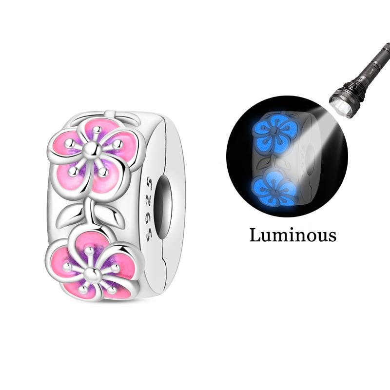 Silver Clips 925 Silver Luminous Flower Safety Buckle Charms Fit Bracelet DIY Women Jewelry Gifts
Silver Clips 925 Silver Luminous Flower Safety Buckle Charms Fit Bracelet DIY Women Jewelry Gifts