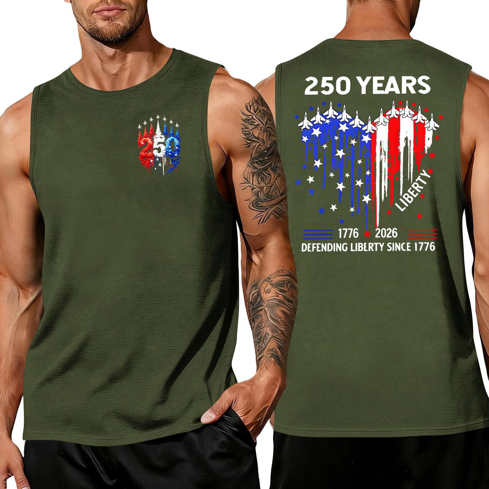 Men s Sleeveless Tank Top Crew Neck Casual Athletic Shirt Graphic Print Independence Day 250 Years Liberty Defending Since 1776 XXXXXL
Men s Sleeveless Tank Top Crew Neck Casual Athletic Shirt Graphic Print Independence Day 250 Years Liberty Defending Since 1776 XXXXXL