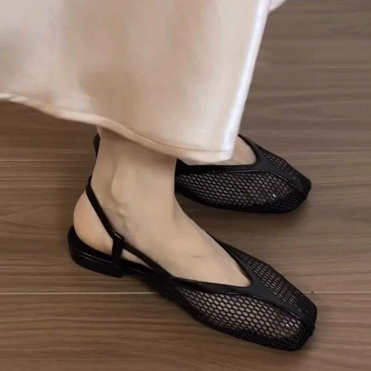 Sheepskin version~ Design sense little fairy mesh one-word buckle with bag head sandals square head low heel Mary Jane cool slippers 40 чёрный
Sheepskin version~ Design sense little fairy mesh one-word buckle with bag head sandals square head low heel Mary Jane cool slippers 40 чёрный