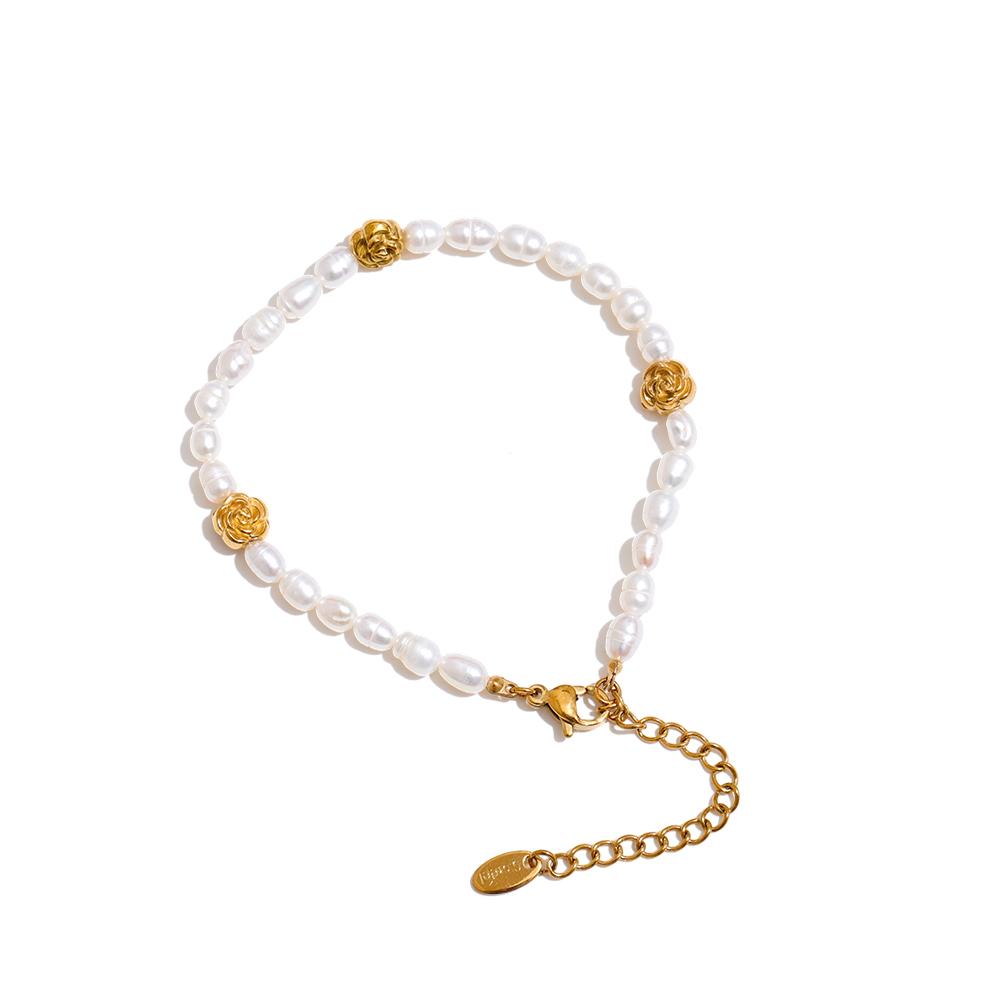 Yhpup Luxury Natural Freshwater Pearl Beads Flower Handmade Collar Necklace High Quality Stainless Steel Jewelry Waterproof Gift
Yhpup Luxury Natural Freshwater Pearl Beads Flower Handmade Collar Necklace High Quality Stainless Steel Jewelry Waterproof Gift