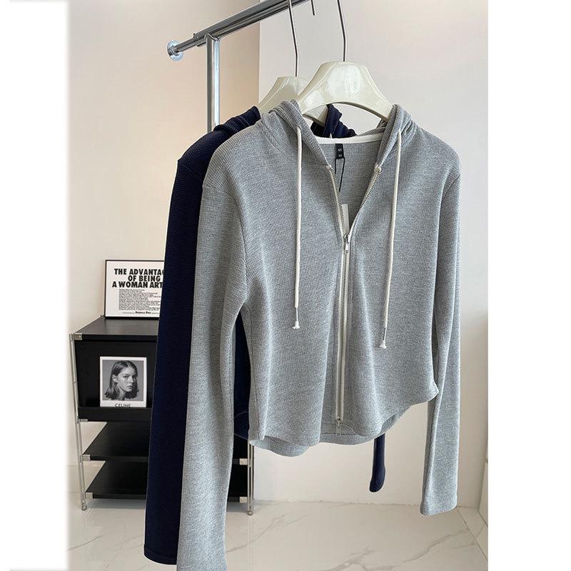 American Retro Slimming Petite Hoodie - Double Zipper Curved Hem Jacket for Women L (suggested 90-105 jin)
American Retro Slimming Petite Hoodie - Double Zipper Curved Hem Jacket for Women L (suggested 90-105 jin)