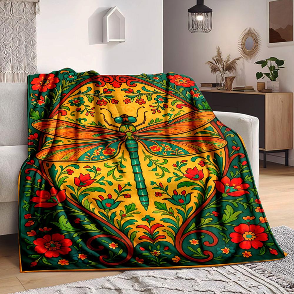 1pc Dragonfly Pattern Blanket - Perfect Gift for Birthdays, Christmas & Halloween- Soft, Warm & Versatile yy250909171 75x90cm
1pc Dragonfly Pattern Blanket - Perfect Gift for Birthdays, Christmas & Halloween- Soft, Warm & Versatile yy250909171 75x90cm