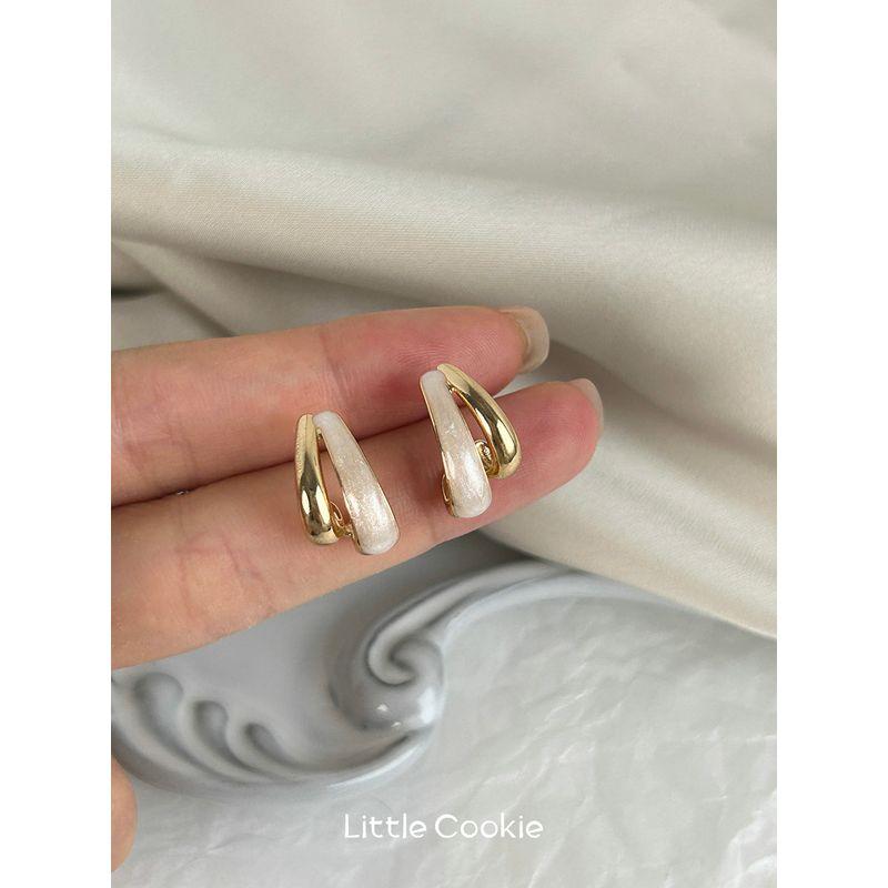 Ретро Глазурь с подтеками Плоская Фантазийная Трехмерная Изысканная Эмаль Enamel drop glaze deformation earrings