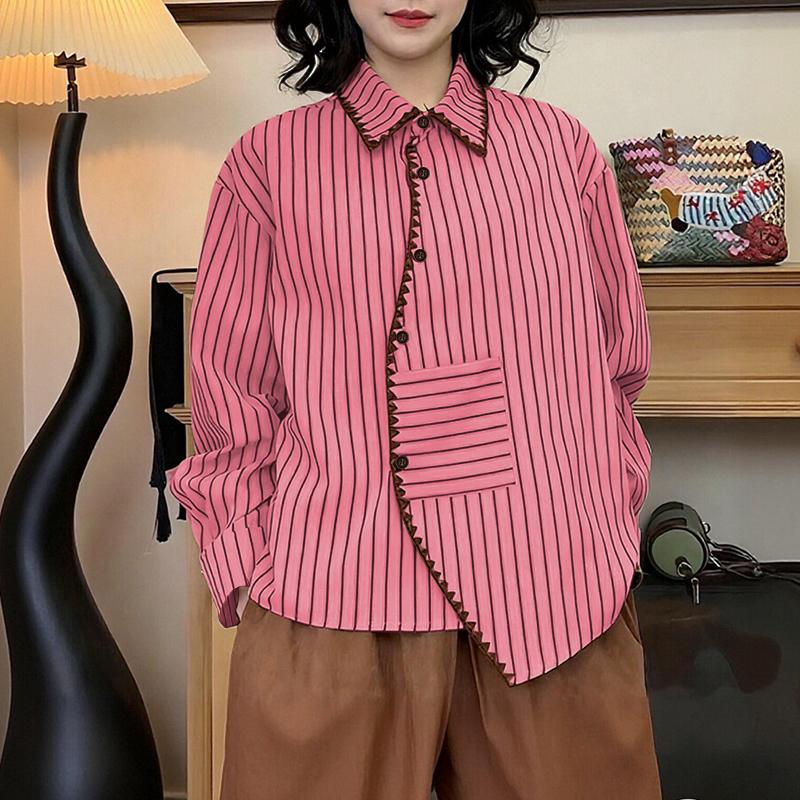 ZANZEA Women Stripe Print Loose Casual Long Sleeve Blouse 5XL рожевий
ZANZEA Women Stripe Print Loose Casual Long Sleeve Blouse 5XL рожевий