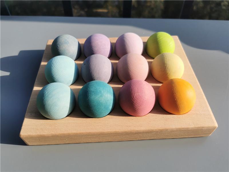 Kids Wooden Toys Color Sorting Wood Balls Rainbow & Pastel Sphere with Tray Unpaint Cup Montessori Peg Dolls and Rings
Kids Wooden Toys Color Sorting Wood Balls Rainbow & Pastel Sphere with Tray Unpaint Cup Montessori Peg Dolls and Rings