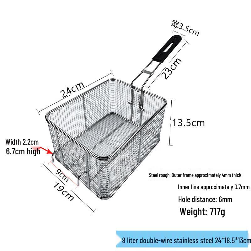 Zhongji Commercial Stainless Steel Frying & Oil Draining Basket
Zhongji Commercial Stainless Steel Frying & Oil Draining Basket