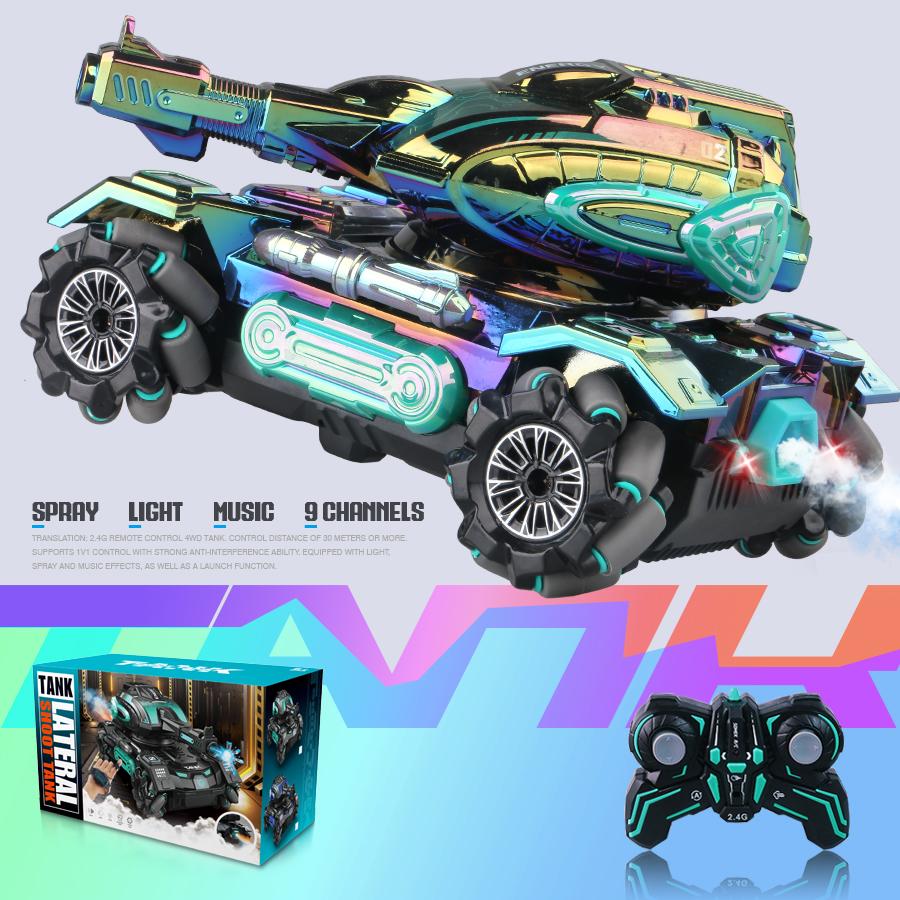 2.4G 4WD RC Sci-Fi Stunt Tank - Colorful LED All-Terrain Electric Toy for Boys with Spray, Sound & Simulated Launch | Gift
2.4G 4WD RC Sci-Fi Stunt Tank - Colorful LED All-Terrain Electric Toy for Boys with Spray, Sound & Simulated Launch | Gift