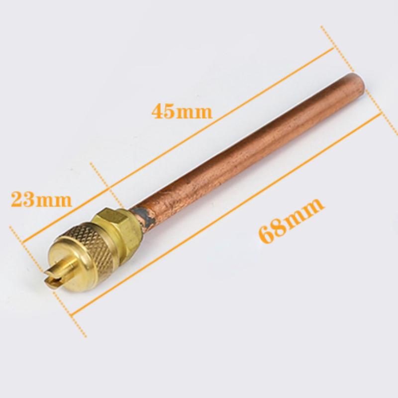 6.35mm 1/4 Copper Tube OD 45/90/100mm Wall 0.35mm 0.7mm Brass Liquid Freon Feed Access Valve for Fridge Freezer Air Conditioner 1 pc
6.35mm 1/4 Copper Tube OD 45/90/100mm Wall 0.35mm 0.7mm Brass Liquid Freon Feed Access Valve for Fridge Freezer Air Conditioner 1 pc