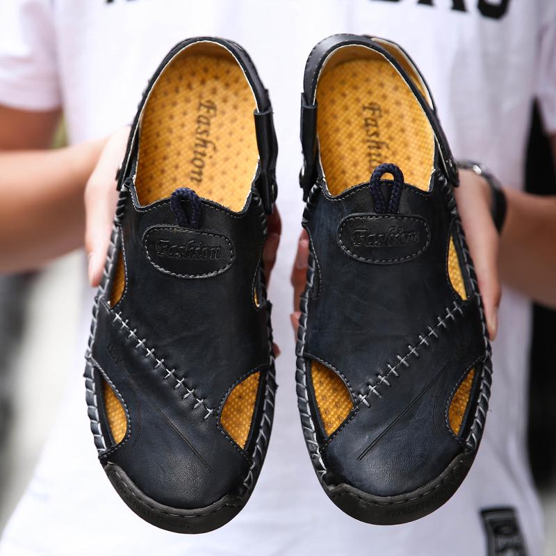 Men s Leather Sandals Summer Cowhide Convertible Toe Post Sports Casual Slide Sandals Handmade Breathable Fashion Footwear 48
Men s Leather Sandals Summer Cowhide Convertible Toe Post Sports Casual Slide Sandals Handmade Breathable Fashion Footwear 48