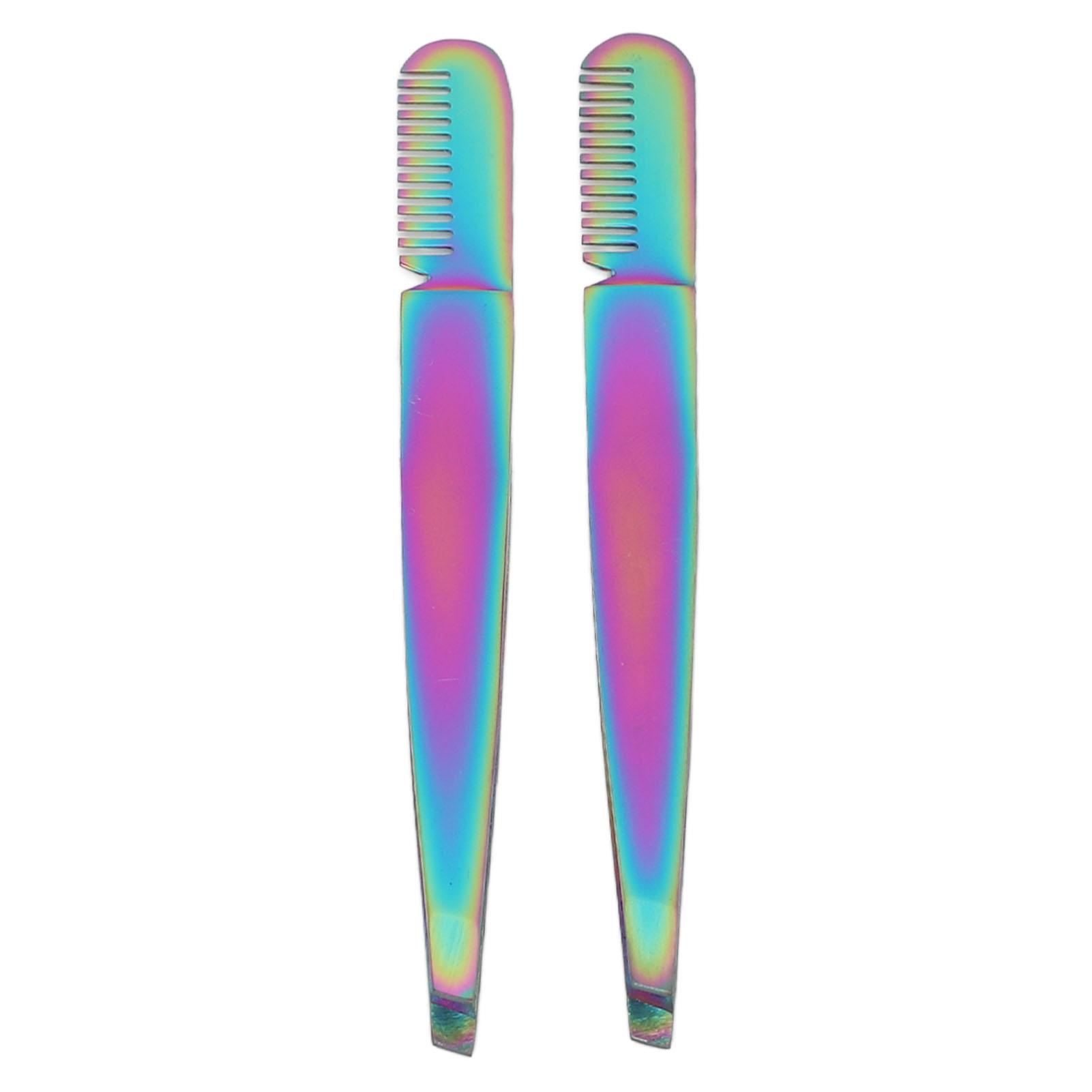 2PCS Eyebrow Tweezers Dual Heads Firmly Clamp Comb Stainless Steel Eyebrow Trimming Tool
2PCS Eyebrow Tweezers Dual Heads Firmly Clamp Comb Stainless Steel Eyebrow Trimming Tool
