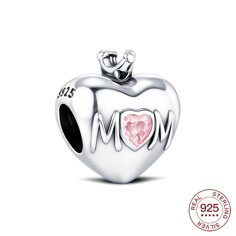 Sweet 925 Silver Love You Mom Hearts Charm Pendant Fit Original Bracelet Necklace Fine Jewelry For Women
Sweet 925 Silver Love You Mom Hearts Charm Pendant Fit Original Bracelet Necklace Fine Jewelry For Women