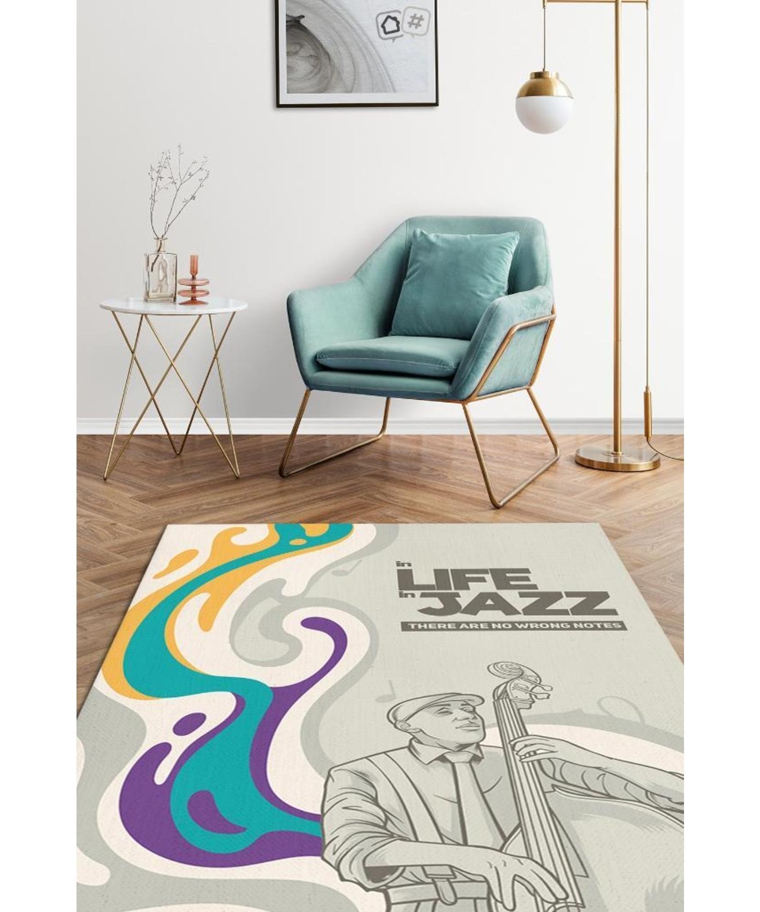 No Wrong Notes In Life And Jazz Cotton Woven Based Washable Non-Slip Decorative Carpet
No Wrong Notes In Life And Jazz Cotton Woven Based Washable Non-Slip Decorative Carpet