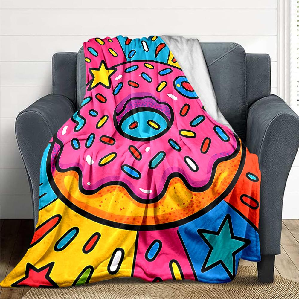 1pc Donut, Sprinkle Blanket, Lightweight Flannel Fleece with Digital Printing, Soft Warm for Sofa, Travel, Camping, Office, Couch, Chair, and Bed, All 100x150cm
1pc Donut, Sprinkle Blanket, Lightweight Flannel Fleece with Digital Printing, Soft Warm for Sofa, Travel, Camping, Office, Couch, Chair, and Bed, All 100x150cm
