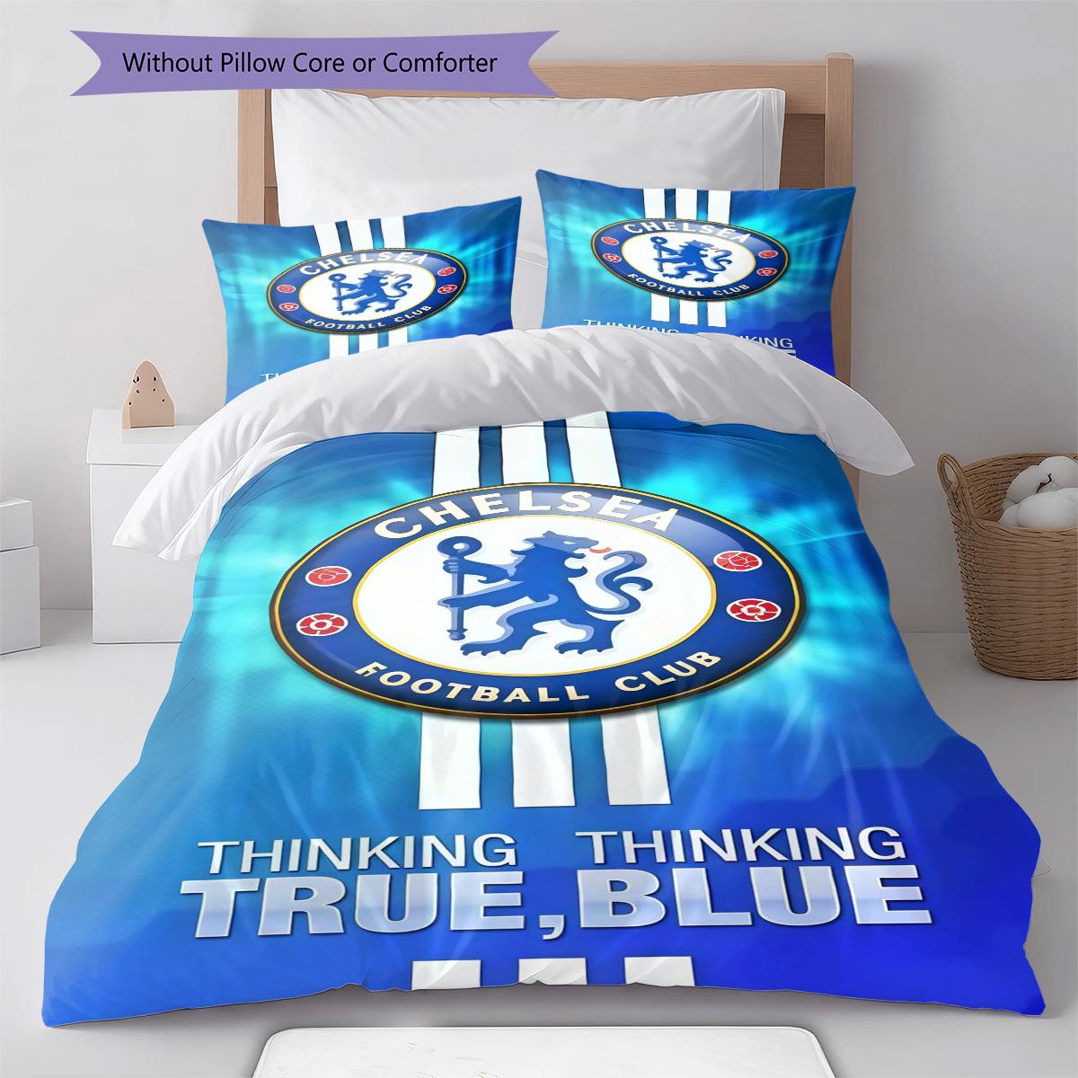 Chelsea FC logo RugPattern Bedding Quilt Set Quilt Cover Pillowcase Home Decoration Birthday Gift (1 * duvet cover + 2 * pillowcase, without core) 135x200cm
Chelsea FC logo RugPattern Bedding Quilt Set Quilt Cover Pillowcase Home Decoration Birthday Gift (1 * duvet cover + 2 * pillowcase, without core) 135x200cm