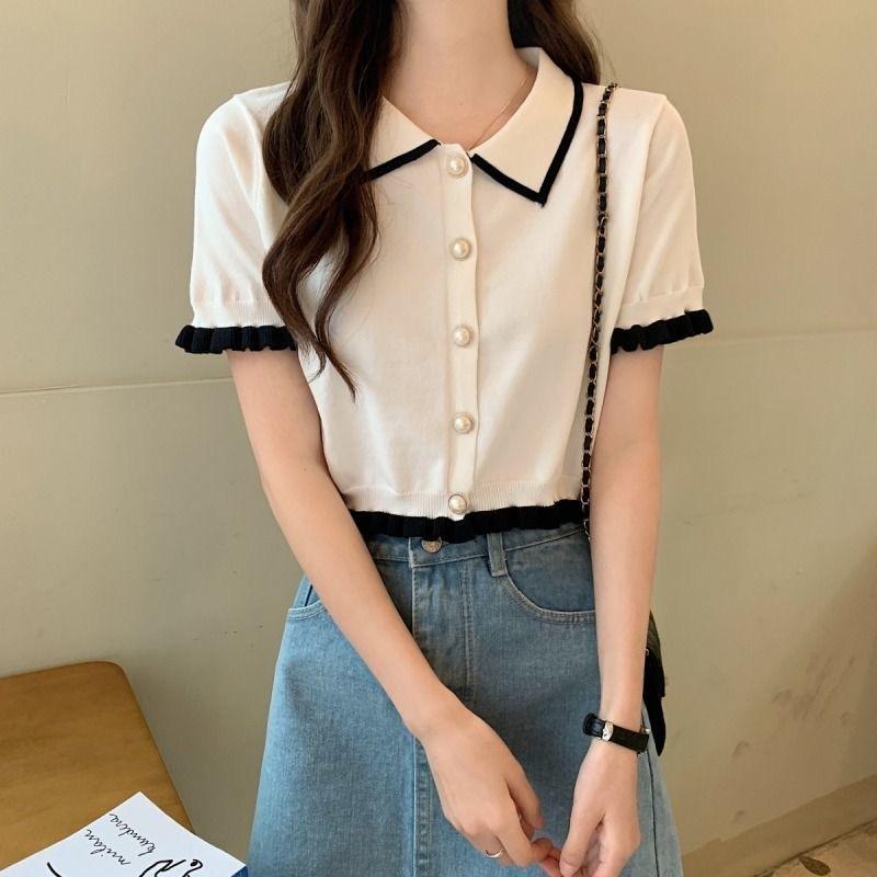 VAYLA Button Short Tops Tees Patchwork Y2k Shirt Clothing Women Pullovers Jumper Striped Sweater Fungus Blouse For Girls L чорний
VAYLA Button Short Tops Tees Patchwork Y2k Shirt Clothing Women Pullovers Jumper Striped Sweater Fungus Blouse For Girls L чорний