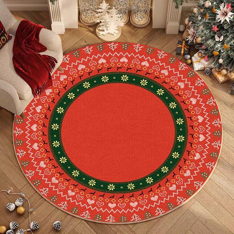 Christmas themed Round Rug with Santa Claus Tree Reindeer Patterns Floor Mat for Holiday Decor Adding Festive Cheer 40x40cm
Christmas themed Round Rug with Santa Claus Tree Reindeer Patterns Floor Mat for Holiday Decor Adding Festive Cheer 40x40cm
