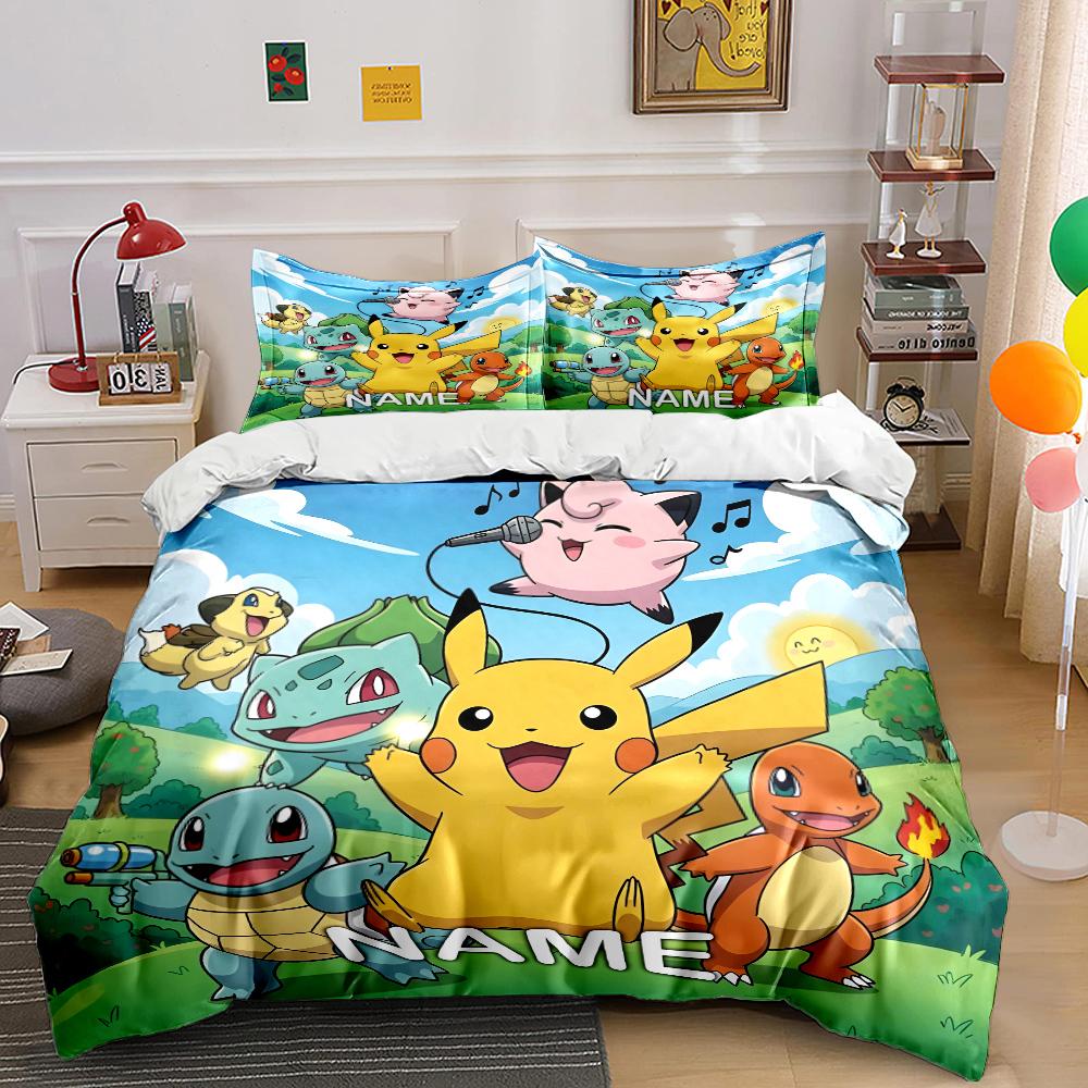 3PC Custom Name Pokemon Cartoon Print Bedding Set Duvet Cover 1 Duvet Cover 2 Pillowcases Adult and Children Bedding Set Luxury 135x200cm
3PC Custom Name Pokemon Cartoon Print Bedding Set Duvet Cover 1 Duvet Cover 2 Pillowcases Adult and Children Bedding Set Luxury 135x200cm