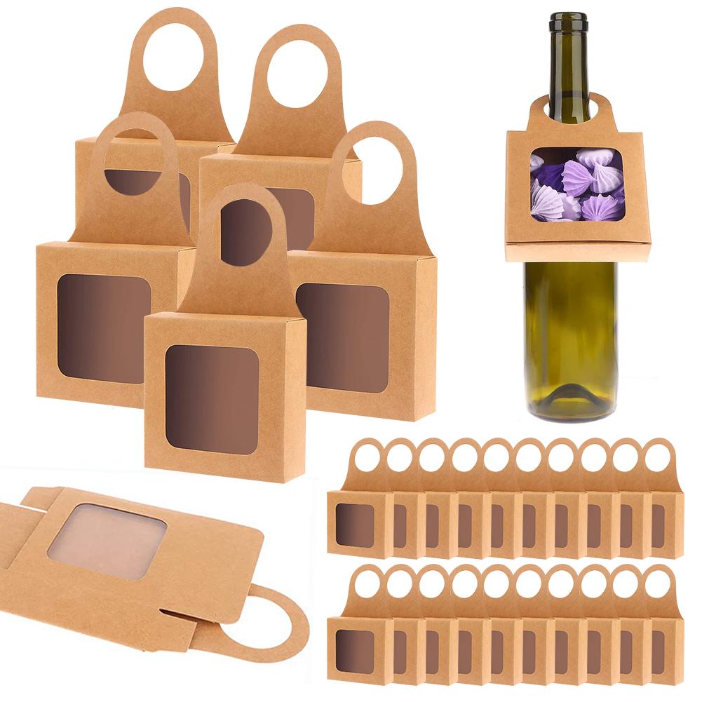 25Pcs Kraft Paper Wine Bottle Box Durable Foldable Wine Candy Boxes Decorative Wine Boxes Hanging Gift Boxes Xmas Party Supplies CHINA
25Pcs Kraft Paper Wine Bottle Box Durable Foldable Wine Candy Boxes Decorative Wine Boxes Hanging Gift Boxes Xmas Party Supplies CHINA
