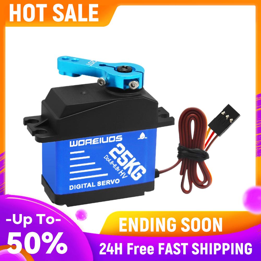 25kg Digital Servo with 25T Servo Arm Waterproof RC Digital Servo Replacement Parts RC Digital Steering Gear for 1/10 1/8 RC Car China Mainland
25kg Digital Servo with 25T Servo Arm Waterproof RC Digital Servo Replacement Parts RC Digital Steering Gear for 1/10 1/8 RC Car China Mainland