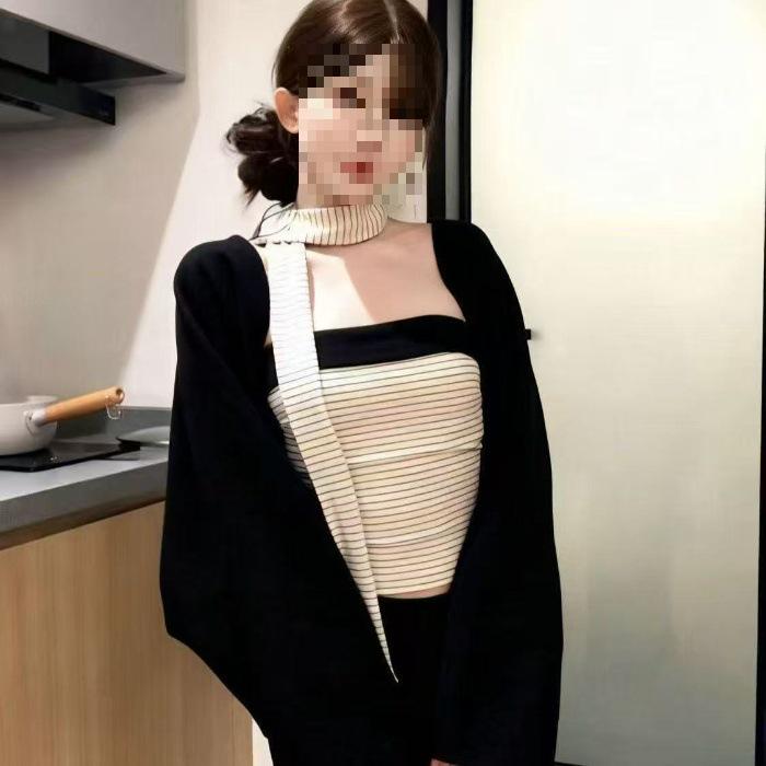 Four-Piece Color-Block Striped Camisole & Cardigan Set – Women s Stylish Autumn/Winter Wear Extra Large чорний
Four-Piece Color-Block Striped Camisole & Cardigan Set – Women s Stylish Autumn/Winter Wear Extra Large чорний