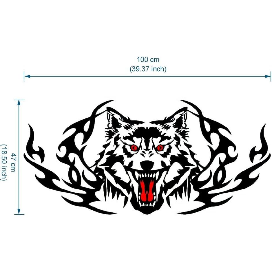 JSCARLIFE Flaming Wolf Head Car Hood Decal, Vinyl Sticker - Aggressive Tribal Wolf Graphic for Truck SUV Side Rear Window, Waterproof Sunproof Auto
JSCARLIFE Flaming Wolf Head Car Hood Decal, Vinyl Sticker - Aggressive Tribal Wolf Graphic for Truck SUV Side Rear Window, Waterproof Sunproof Auto