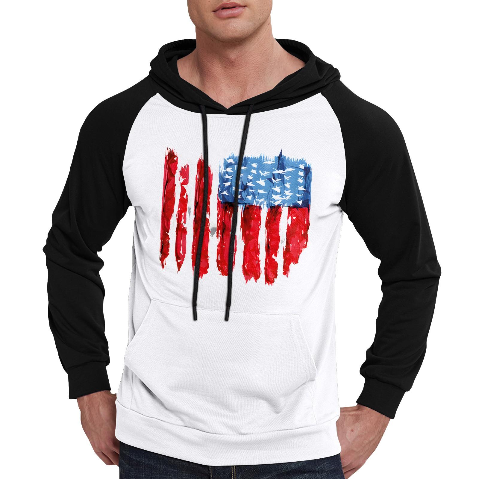 Мужская повседневная толстовка с капюшоном, завязками, длинными рукавами, принтом флага и карманами XL белый
Мужская повседневная толстовка с капюшоном, завязками, длинными рукавами, принтом флага и карманами XL белый