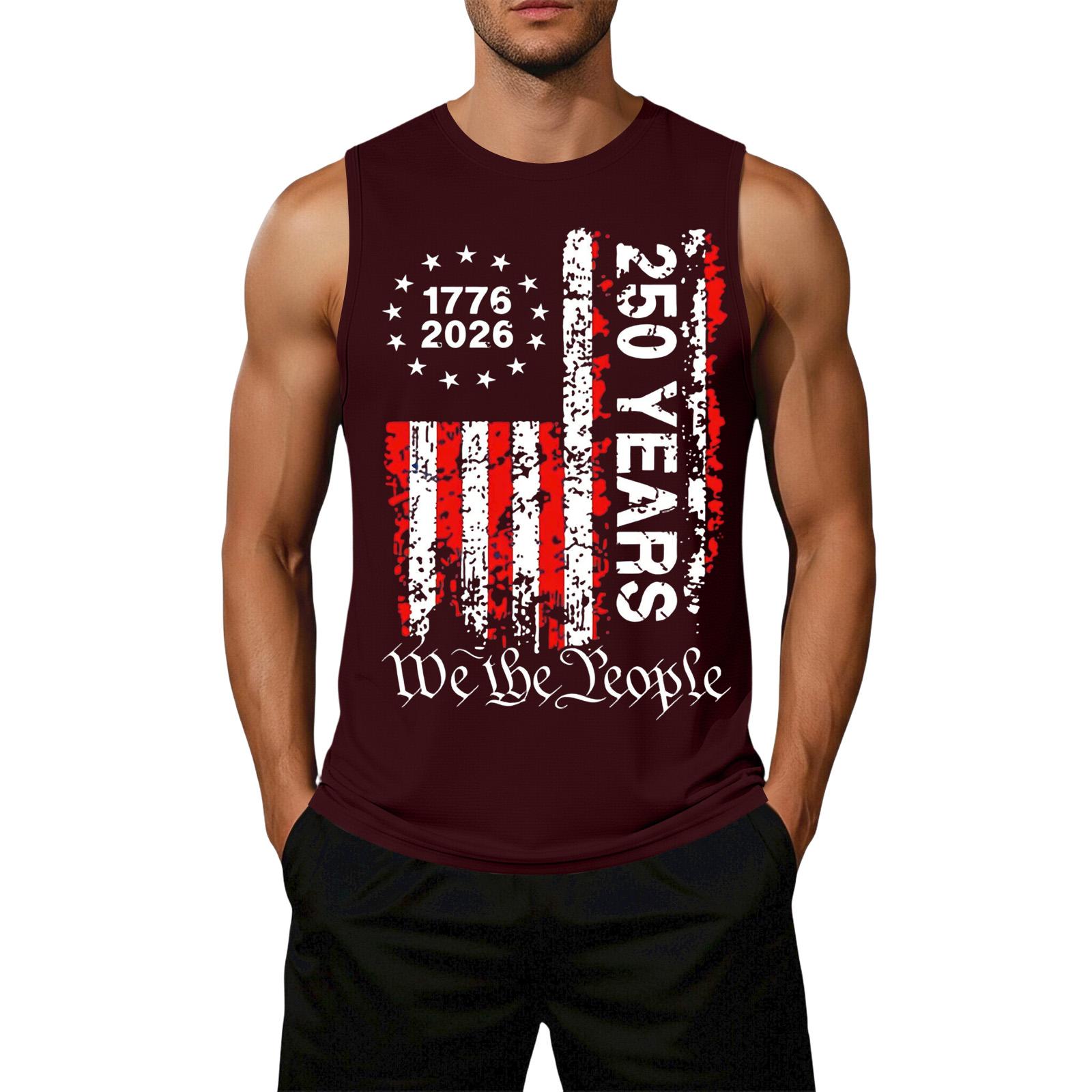 Men s Loose Fit Casual Sleeveless Top Flag Print Graphic Design Lightweight Summer Vest Shirt Suitable for Everyday Wear XXXXL винний
Men s Loose Fit Casual Sleeveless Top Flag Print Graphic Design Lightweight Summer Vest Shirt Suitable for Everyday Wear XXXXL винний
