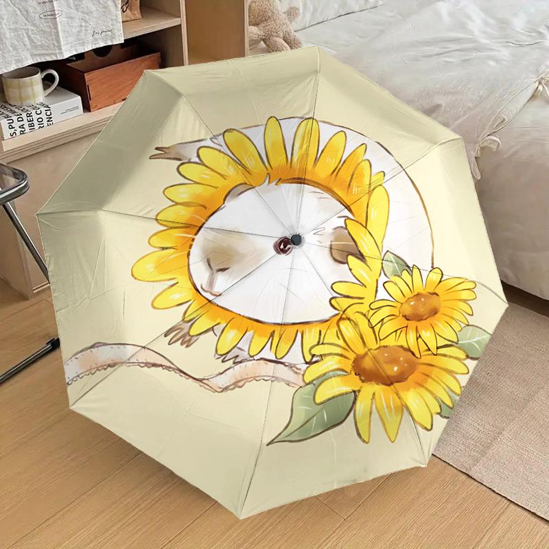 1pc Hamster Sunflower Automatic Folding Umbrella, 8 Ribs Iron Frame, Suitable for Outdoor Travel and Daily Use yy251120209
1pc Hamster Sunflower Automatic Folding Umbrella, 8 Ribs Iron Frame, Suitable for Outdoor Travel and Daily Use yy251120209
