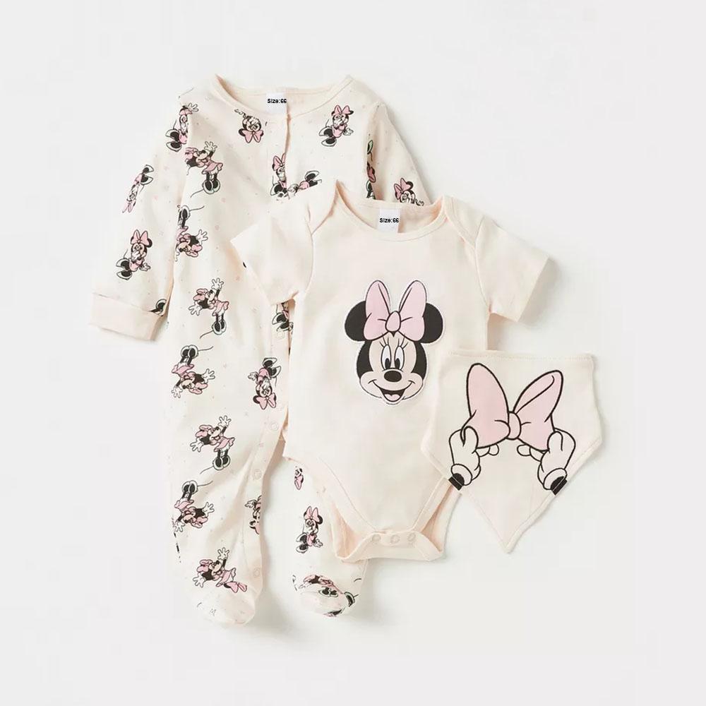 3Pcs Newborn Rompers Soft Cotton Cartoon Print Baby Footed Jumpsuits + bib Infant Boy Girl Clothes 6-12M 73 рожевий
3Pcs Newborn Rompers Soft Cotton Cartoon Print Baby Footed Jumpsuits + bib Infant Boy Girl Clothes 6-12M 73 рожевий