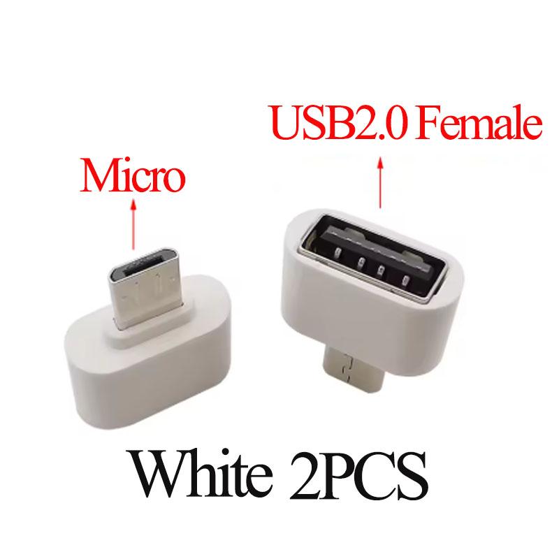 2PCS USB Type‑C & Micro USB Male to USB 2.0 A Female OTG Adapter Black White For Mouse Keyboard USB Flash Drive
2PCS USB Type‑C & Micro USB Male to USB 2.0 A Female OTG Adapter Black White For Mouse Keyboard USB Flash Drive