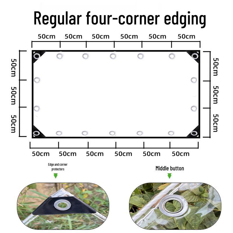 Waterproof Transparent PVC Rainproof Cloth for Outdoor Awnings and Balcony Sunshade 0.8x1m Transparent + Tied Rope
Waterproof Transparent PVC Rainproof Cloth for Outdoor Awnings and Balcony Sunshade 0.8x1m Transparent + Tied Rope