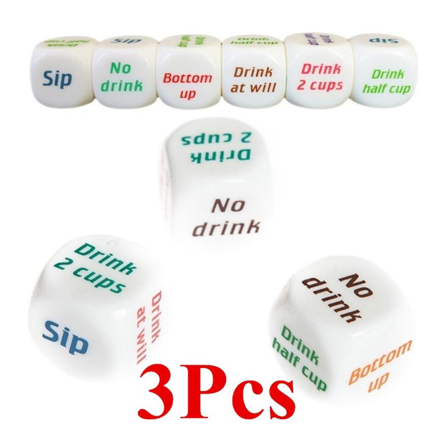 Creative 3 Pcs New Funny Drinking Sip Dice Roll Decider Die Game Party Bar Club Pub Gift Toy
Creative 3 Pcs New Funny Drinking Sip Dice Roll Decider Die Game Party Bar Club Pub Gift Toy