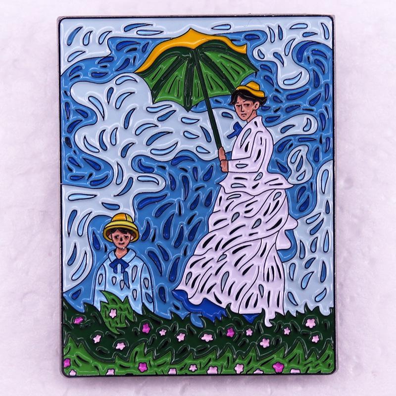 Mrs. Monet and Her Son with Parasol - Art Brooch Badge
Mrs. Monet and Her Son with Parasol - Art Brooch Badge