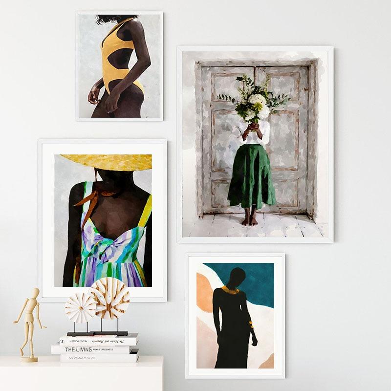 Beautiful Black Model Girl Leaf Wall Art Canvas Painting Nordic Magazine Poster And Prints Hotel Bar Pictures Living Room Decor 21cm×30cm NoFrame
Beautiful Black Model Girl Leaf Wall Art Canvas Painting Nordic Magazine Poster And Prints Hotel Bar Pictures Living Room Decor 21cm×30cm NoFrame
