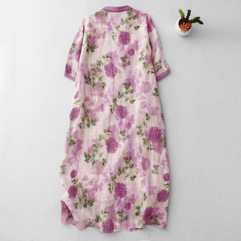 2025 summer new fresh printing cotton and linen dress women s loose and thin Polo collar short-sleeved medium and long dress M
2025 summer new fresh printing cotton and linen dress women s loose and thin Polo collar short-sleeved medium and long dress M