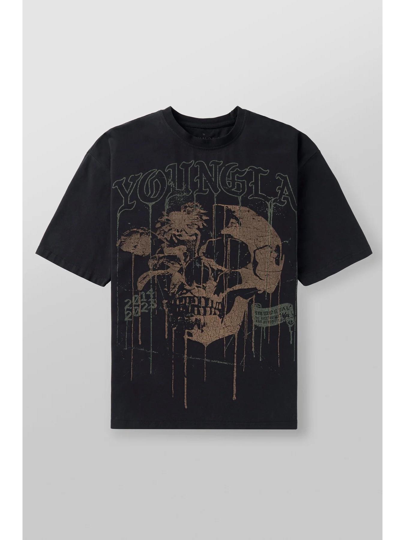 YOUNG LA Мужская летняя футболка свободного кроя с черепом из хлопка - круглая горловина, короткий рукав, одежда для фитнеса и бега Extra Large чёрный
YOUNG LA Мужская летняя футболка свободного кроя с черепом из хлопка - круглая горловина, короткий рукав, одежда для фитнеса и бега Extra Large чёрный