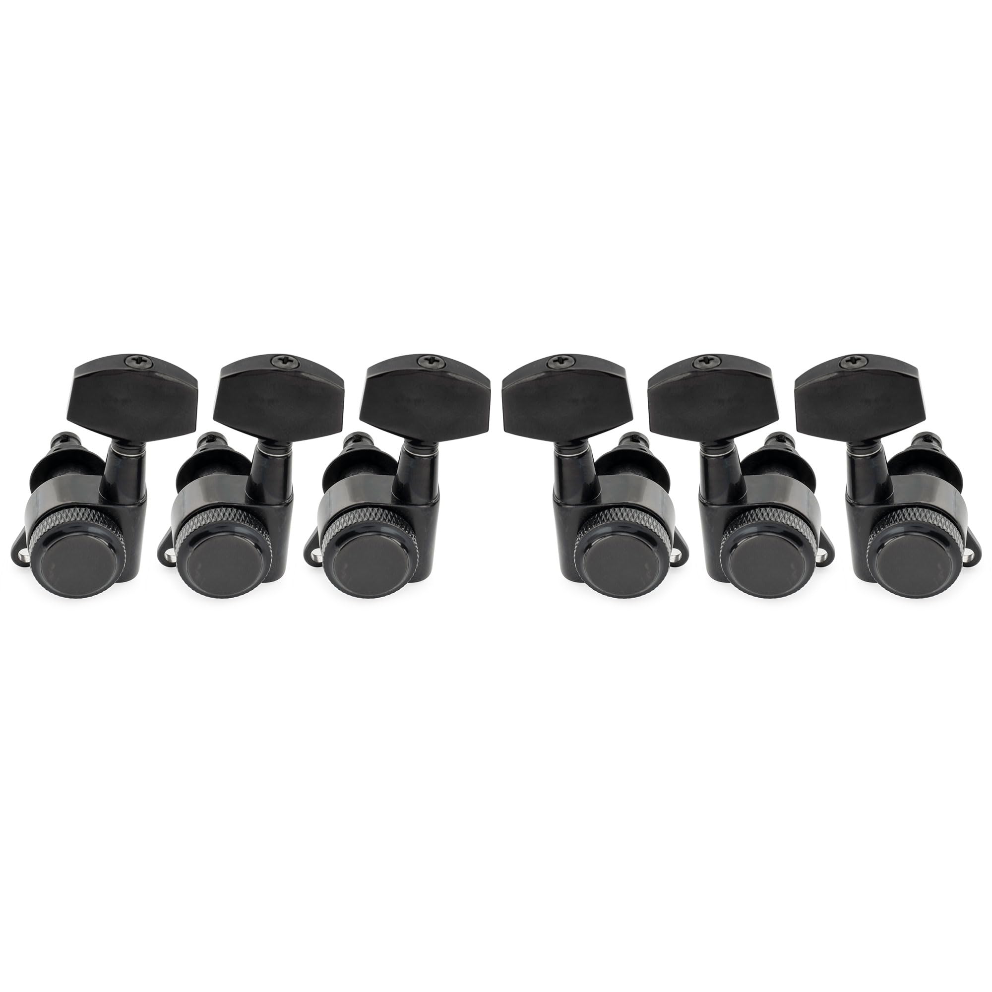 Musiclily Pro L3R3 Locking Tuning Pegs, 18:1 Gear Ratio, Large Hex Buttons, 45° Screws, for Acoustic/Electric Guitars, Black
Musiclily Pro L3R3 Locking Tuning Pegs, 18:1 Gear Ratio, Large Hex Buttons, 45° Screws, for Acoustic/Electric Guitars, Black