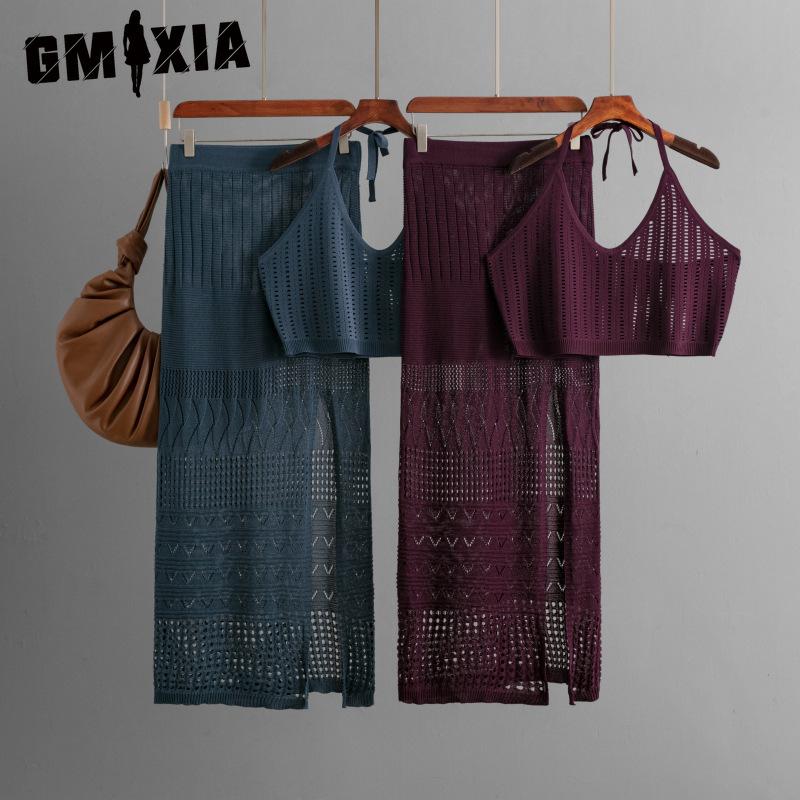 GMXIA Женский летний короткий топ-майка, комплект из двух предметов, с высокой талией, облегающий, с вырезом и юбкой с разрезом One Size серый
GMXIA Женский летний короткий топ-майка, комплект из двух предметов, с высокой талией, облегающий, с вырезом и юбкой с разрезом One Size серый