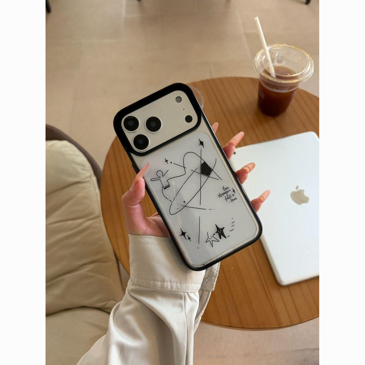Random Line Pattern Acrylic Phone Case for Apple 11/13/14/15/17Pro, Black Frame, Cartoon Design iPhone 17 Pro Max
Random Line Pattern Acrylic Phone Case for Apple 11/13/14/15/17Pro, Black Frame, Cartoon Design iPhone 17 Pro Max
