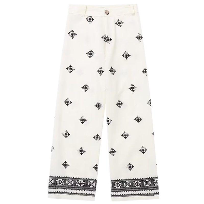 Fashion Spring Slim-Fit Print High Waist Trousers Linen As shown in pictures XS
Fashion Spring Slim-Fit Print High Waist Trousers Linen As shown in pictures XS