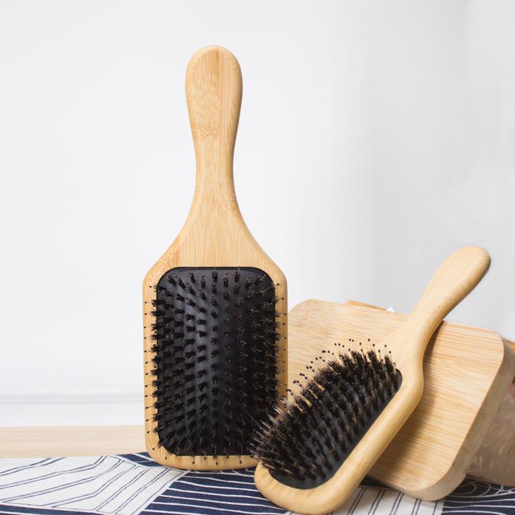 Selected Nan Bamboo Boar Bristle Hairbrush - Smooth & Straighten Hair, Control Oil, Clean, and Massage with Airbag Cushion.
Selected Nan Bamboo Boar Bristle Hairbrush - Smooth & Straighten Hair, Control Oil, Clean, and Massage with Airbag Cushion.