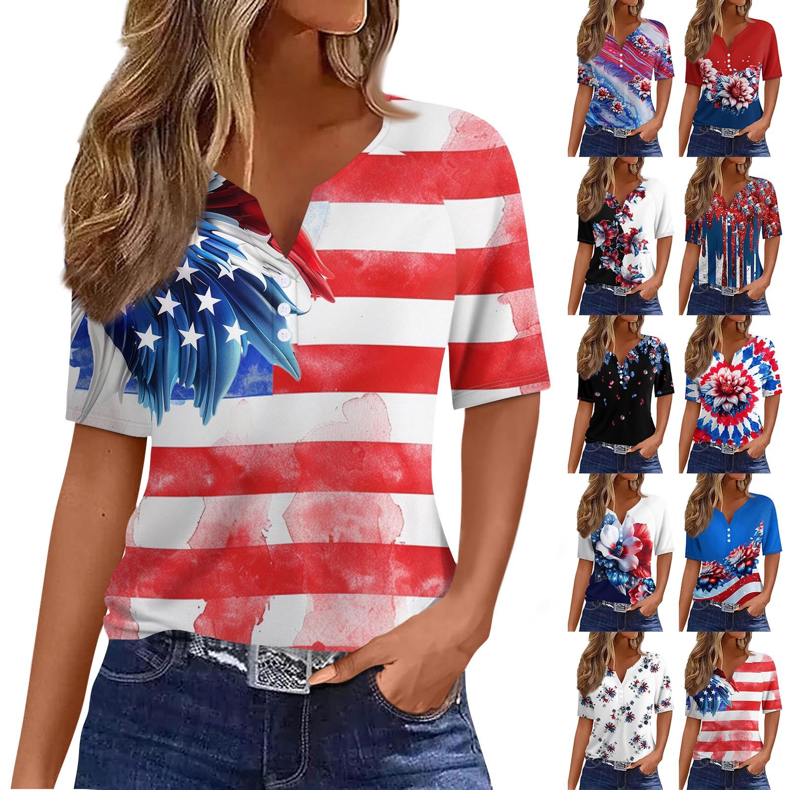 Women s T Shirt Independence Day Print Button Raglan Sleeve Daily Fashion Basic V Neck Regular Top L чёрный
Women s T Shirt Independence Day Print Button Raglan Sleeve Daily Fashion Basic V Neck Regular Top L чёрный