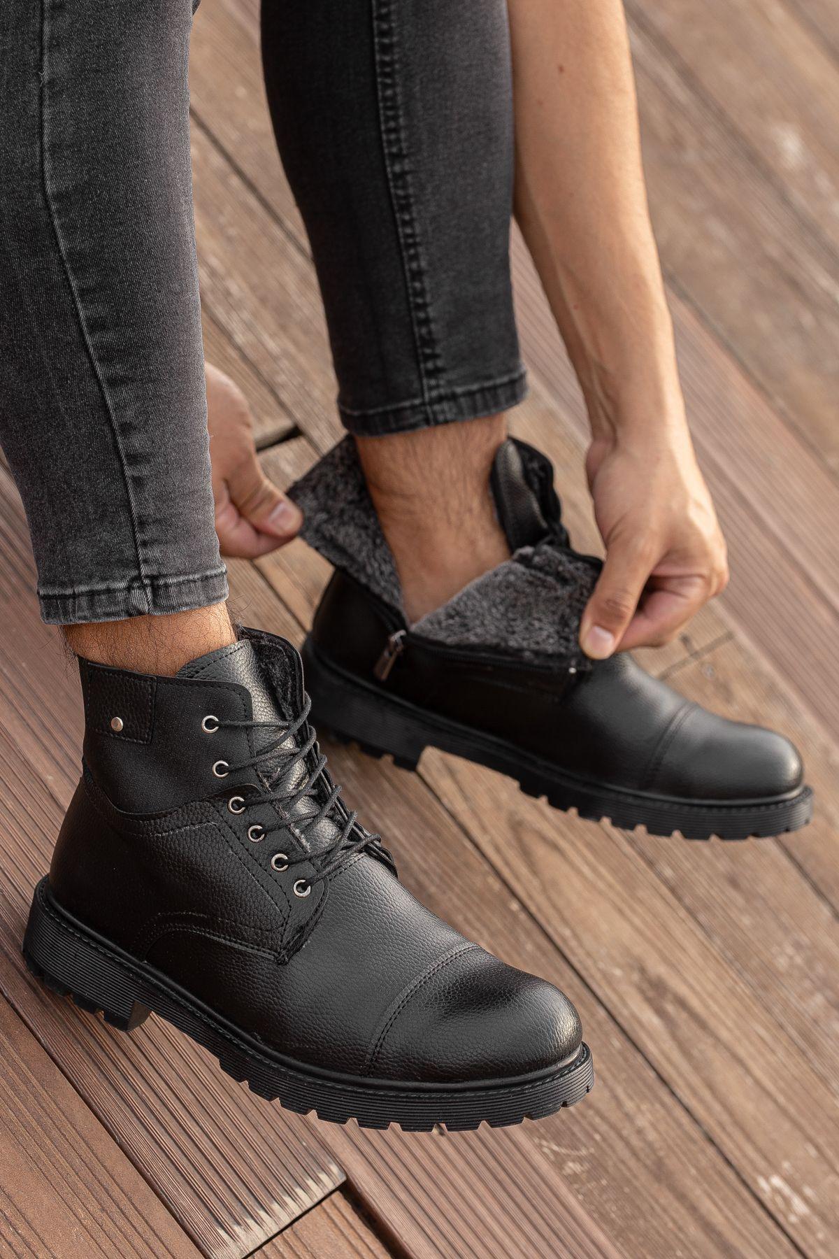 Чоловічі модні водонепроникні чоботи на товстому каблуці Bootie Black Щоденні холодонепроникні зручні чоботи з хутром всередині 40
Чоловічі модні водонепроникні чоботи на товстому каблуці Bootie Black Щоденні холодонепроникні зручні чоботи з хутром всередині 40